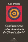 Consideraciones sobre el asesinato de Gérard Lebovici