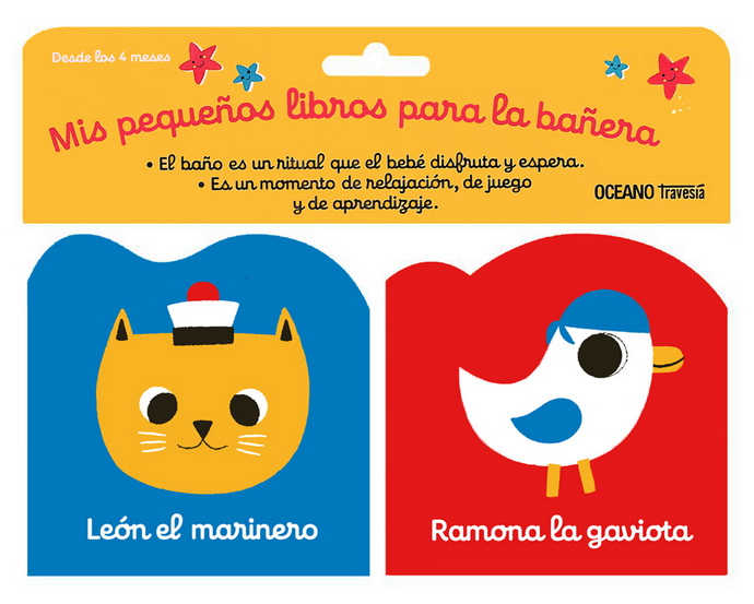 Mis pequeños libros para la bañera 2. León el marinero y Ramona la gaviota (Paquete con dos libritos con sonido)