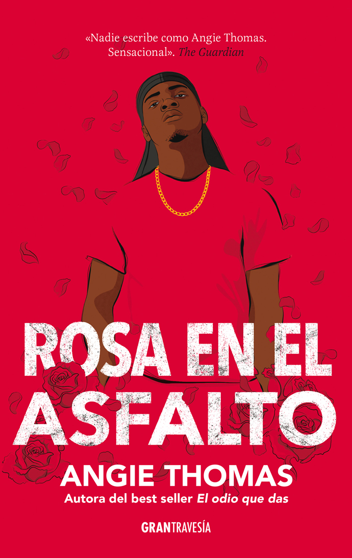 Rosa en el asfalto